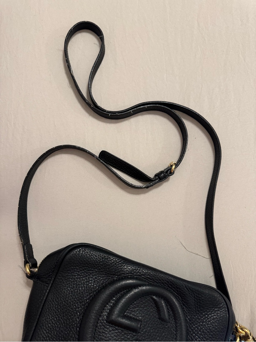 Gucci Soho Disco Black Pebbled Leather Crossbody Bag with Tassel Authentic - Picture 7 of 9